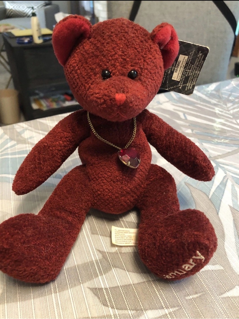 Russ Bears Of The Month - January Red Plush Bear
